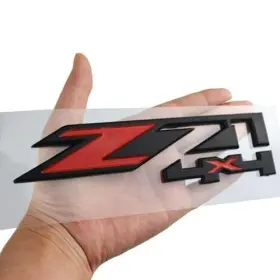 Adtemp Ei-silvecutom#2 2pack Z71 4x4 Emblems Badges Replacement For Chevy Silverado Sierra Black Red