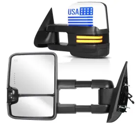 Aeagle Aetws004-l Towing Mirrors For Chevy Gmc 2007-2013 Avalanche Silverado Tahoe Sierra Yukon