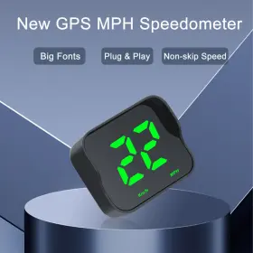 Askdottda 767728332352 Car Digital Gps Hud Green Led Head Up Display Speed Speedometer Monitor Kmh Mph