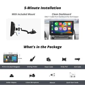 P5e09sdb Atoto P5 9 Inch Portable Car Stereo Wireless Carplay Android Auto Bluetooth Gps Navi