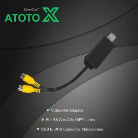 Atxacahv48ai2423 Atoto X For S8 Gen 2 And A6pf Not 1 F7 Sa102 A6y Video Out Adaptor Usb To Rca