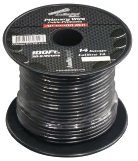 Ap14100bk Audiopipe 784644617519 14 Gauge 100ft Primary Wire Black