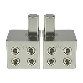 Pb-p108 Audiopipe 784644765999 1/0-ga Amp Input Reducer With Offset Stub Aluminum Alloy