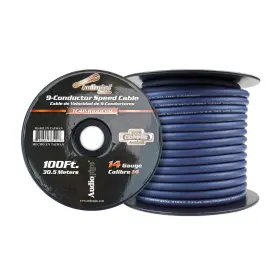 Tc4p-r100cpr Audiopipe 100% Copper Series 9-conductor Speed 100 Ft. Cable Blue New