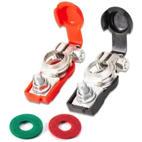 Am192 Automajor 2 Pcs Car Battery Terminals Positive And Negative Connectors Top Post With Anti