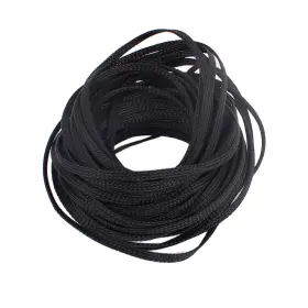 Automall Tech 602451469476 21m/68.9ft Long 4mm/0.15 Inch Thick Black Car Audio Polyester Sleeving Cable Cover