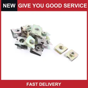 Automall Tech 655692060506 Universal Metal Screw U-type Clips Speed Nuts For Car License Plate Pack Of 20
