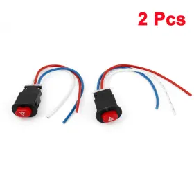 Automall Tech 700724440273 Motorcycle Latching Light Switch Button Flasher Output Controller 5 Inch Length 2pcs