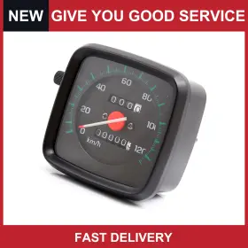 0-120km Automall Tech 726215621228 Pack Of 1 For Gs Motorcycle 0-120km/h Square Daul Odometer Speedometer Gauge