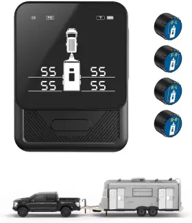 Am100 Autosirs Rv Tire Pressure Monitoring System With 4 Sensors Tpms Smart Trailer