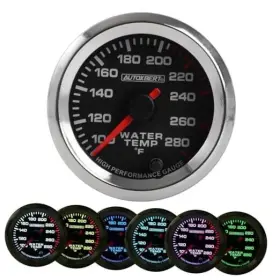 1g2061444-f Autoxbert 7 Color 280f Water Coolant Temperature Gauge Kit With 1/8 Npt