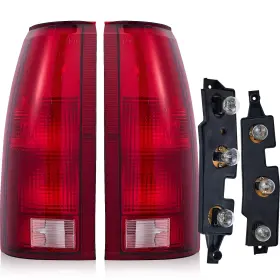 At-ck089w-cr Awayet Tail Lights Fit For Checy Gmc 1988-00 C/k 92-99 Suburban 92-00 Yukon 92-94 Bl