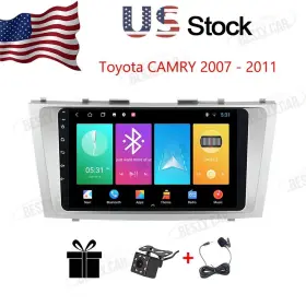 Bc-camry07-2gb Bestycar 9 Inch Android 12 Car Stereo Radio Gps For Toyota Camry 2007 2011 Mp3 Bt Wifi Usb