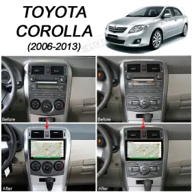 Ra-corolla06-2gb Bestycar 9 Inch Car Stereo Radio For Toyota Corolla 2006-2012 Android 12 Gps Navigation Bt #2