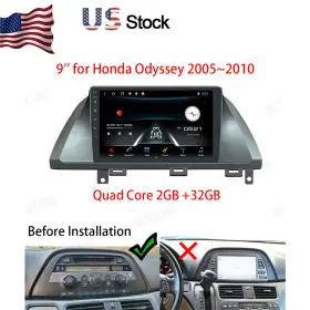 Ra-odyssey-2gb Bestycar 9 Inch 2 32 Android 12 Car Stereo Radio For Honda Odyssey 2005 10 Gps Navi Wifi Bt
