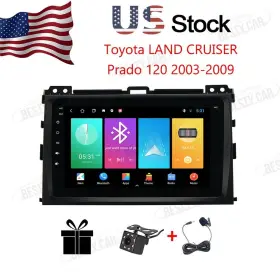 Ra-prado03-1gb Bestycar 9 Inch Android 12 Car Stereo Radio For Toyota Prado 2003 2009 Gps Navigation Wifi