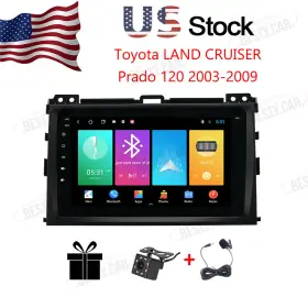 Ra-prado03-2gb Bestycar 9 Inch Car Stereo Radio For Toyota Land Cruiser Prado 120 2003 2009 Android 12 Gps