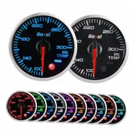 B52-otck-f Bezel Auto Oil Temperature Gauge Kit 100-300 Black Indash Brushless Series 2