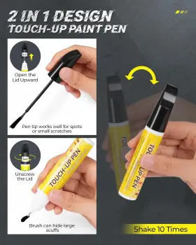Tup0101 Biced Touch Up Paint For Cars Car White Scratch Repair 2 In 1 Design Remov #3