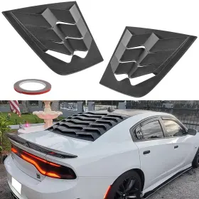 Bonbo 641197087209 Side Window Louvers Air Vent Scoop Shades Matte Black