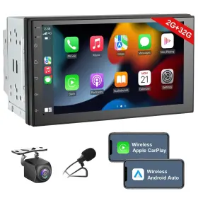 Carplay-02 Bouwoima 7in Double Din Car Stereo Wireless Carplay Android Auto 2 3