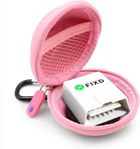Obd2 Branded Eva0-pink-fxd Fixd Bluetooth Car Diagnostic Tool Auto Health Monitor Device Case Only