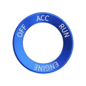 Vg304-c Briny River Car Engine Start Stop Button Cover Trim Ring Aluminum Compatible With Blue