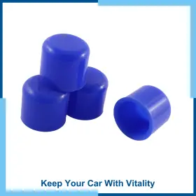 Carpopart 726215631319 Universal Pack 4 32mm 1.3 Inch Car Silicone Blanking Cap Intake Hose End Bung Blue