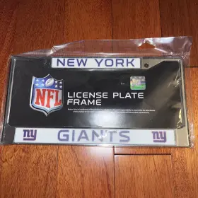 9474622598 Cisco Independent New Nib York Giants License Plate Frame Chrome-q