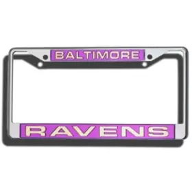 9474640239 Cisco Independent Baltimore Ravens License Plate Frame Laser Cut Chrome