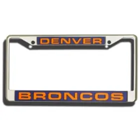 9474640246 Cisco Independent Denver Broncos License Plate Frame Laser Cut Chrome