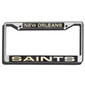 9474640254 Cisco Independent New Orleans Saints License Plate Frame Laser Cut Chrome