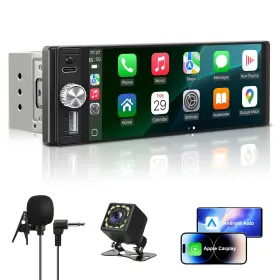 Civzng 717929127151 Single Din Radio Car Stereo With Apple Carplay And Android Auto 6.28 Inch Hd T
