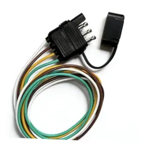 Clodunive Tcx1224 4 Pin Trailer Wiring Harness 25 Inch 16awg Wire Prong Male