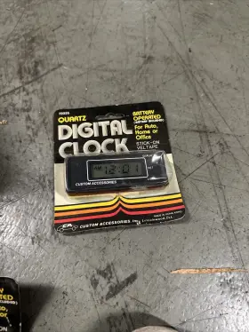 72225 Custom Accessories Nos - Quartz Digital Clock Black Auto Dash Home Office