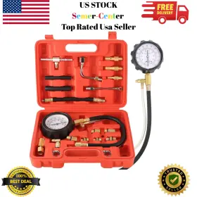 Z-0093 Dasbet 0-140psi Fuel Injector Injection Pump Pressure Tester Gauge Kit Car