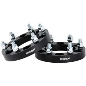 11006-25b2 Dcvauto 2pc Black 6x5.5 6x139.7 Wheel Spacers 1 Inch With 14x1.5 Inch-2pcs-black