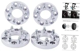 Ws218-04 Dcvauto 4pc 6x5.5 To 6x5 Wheel Adapters 1 Inch With 14x1.5 Studs Inch-4 Pcs