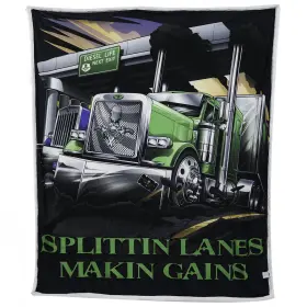 Dl02spl Diesel Life License Splittin Lanes Sherpa Throw 60x70