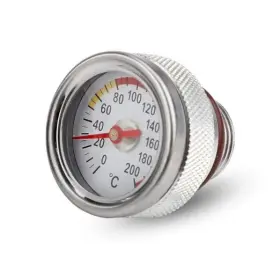 13ac804957-s Diioomieeu M20x1.5 Oil Temp Temperature Gauge Filler Caps For Motorcycle 0-200 Silver