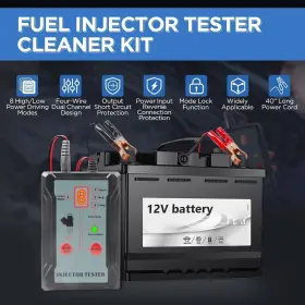 Pyzcsytjlshs-1218 Duoyi Updated Fuel Injector Tester Four-wire Dual Channel Gray Kit #2