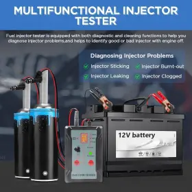 Pyzcsytjlshs-1218 Duoyi Updated Fuel Injector Tester Four-wire Dual Channel Gray Kit #3