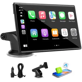 Ca701 Eljbelg 7 Inch Carplay Screen For Car - Supports Wireless Apple And Android Aut