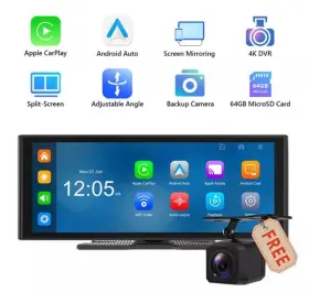 Eonon 972635477165 Portable Car Stereo Wireless Apple Carplay Android Auto 10 Inch Screen Dvr