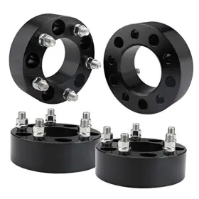 Eoth 767065415346 4pcs 5x5 Wheel Spacers 2 Inch 5x127 14x1.5 87.1mm Black