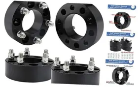Eo29862 Eoth 4pcs 5x5 Wheel Spacers 2 Inch 5x127 Black 87.1mm Hub Bore With
