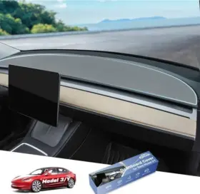 Epl-0231 Epltion Leather Tesla Model 3/y 2017-2024 Rubber Dashboard Cover/mat Surface