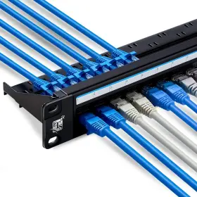 Ets 679360961698 24 Port Cat6 Pass Through Coupler Patch Panel With Back Bar Compatible W
