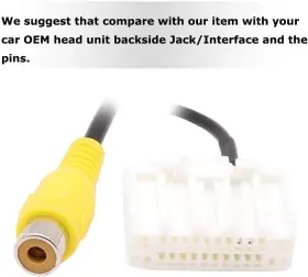 Spx0011sot Eway For Jeep Wrangler Backup Camera Video Reversing Adapter Cable Wire Oem Radio #3