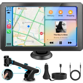 Faninso 973331000893 Portable Apple Carplay Screen For Car 7 Inch Hd Stereo Touchscreen With Wire